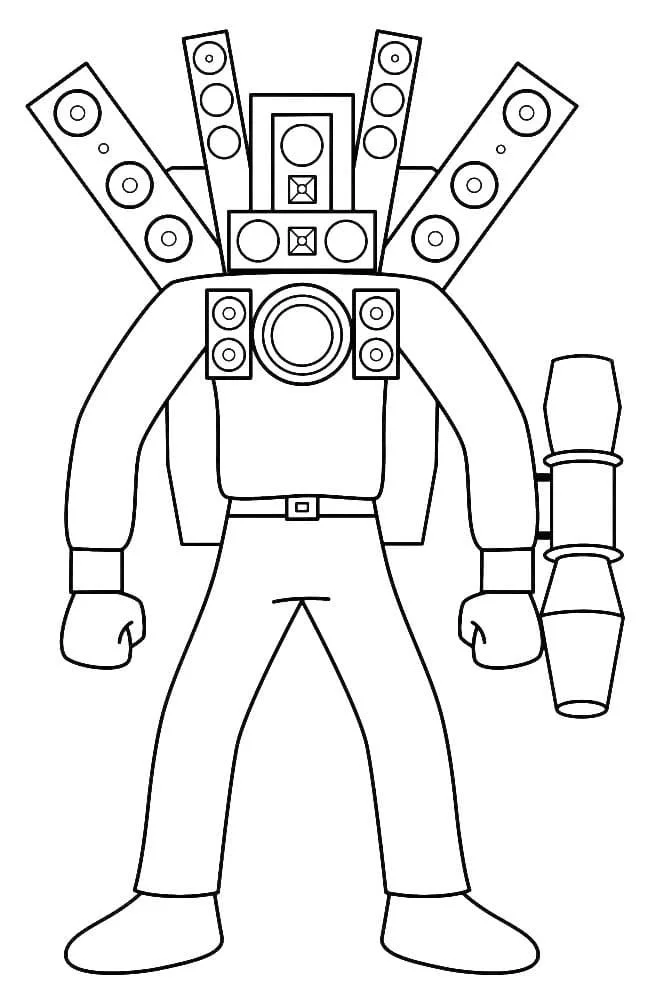 Titan Kameramann Ausmalbilder 6