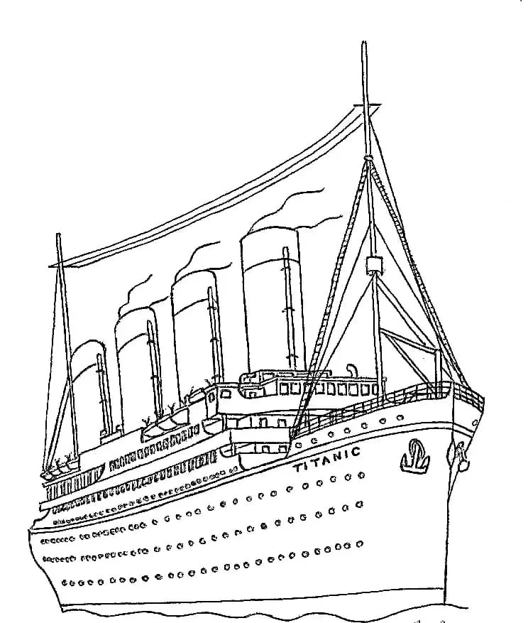Titanic Para Colorear 11