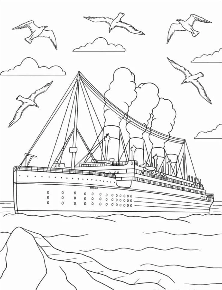 Titanic Para Colorear 25