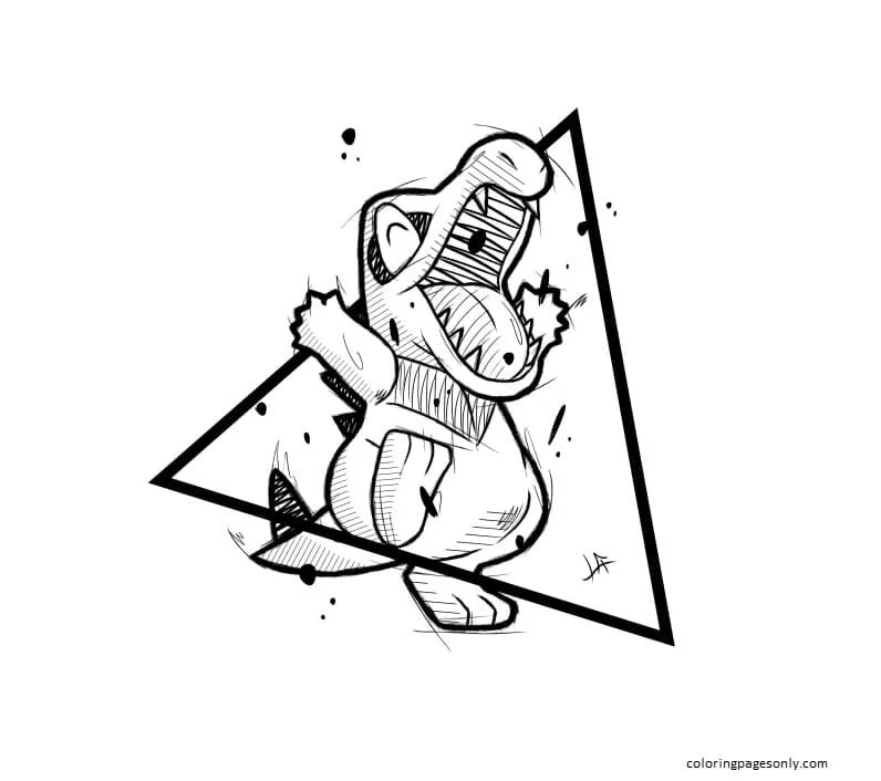 Totodile Coloring Pages 25