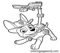 Tracker Paw Patrol Coloring Pages 1