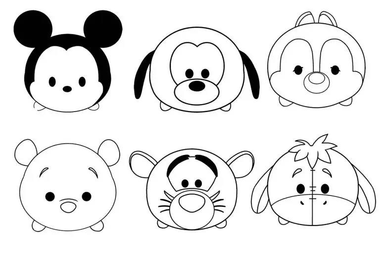 Tsum Tsum Coloring Pages 1