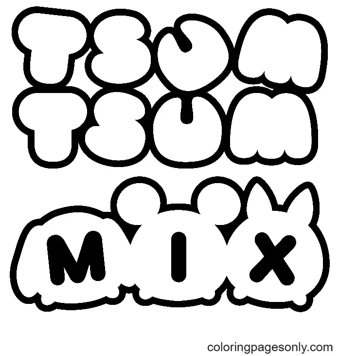Tsum Tsum Coloring Pages 35