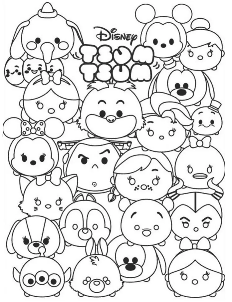 Tsum Tsum Coloring Pages 5