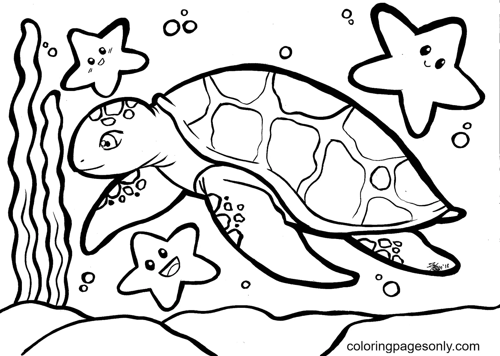 Desenhos de Turtle Para Colorir 11
