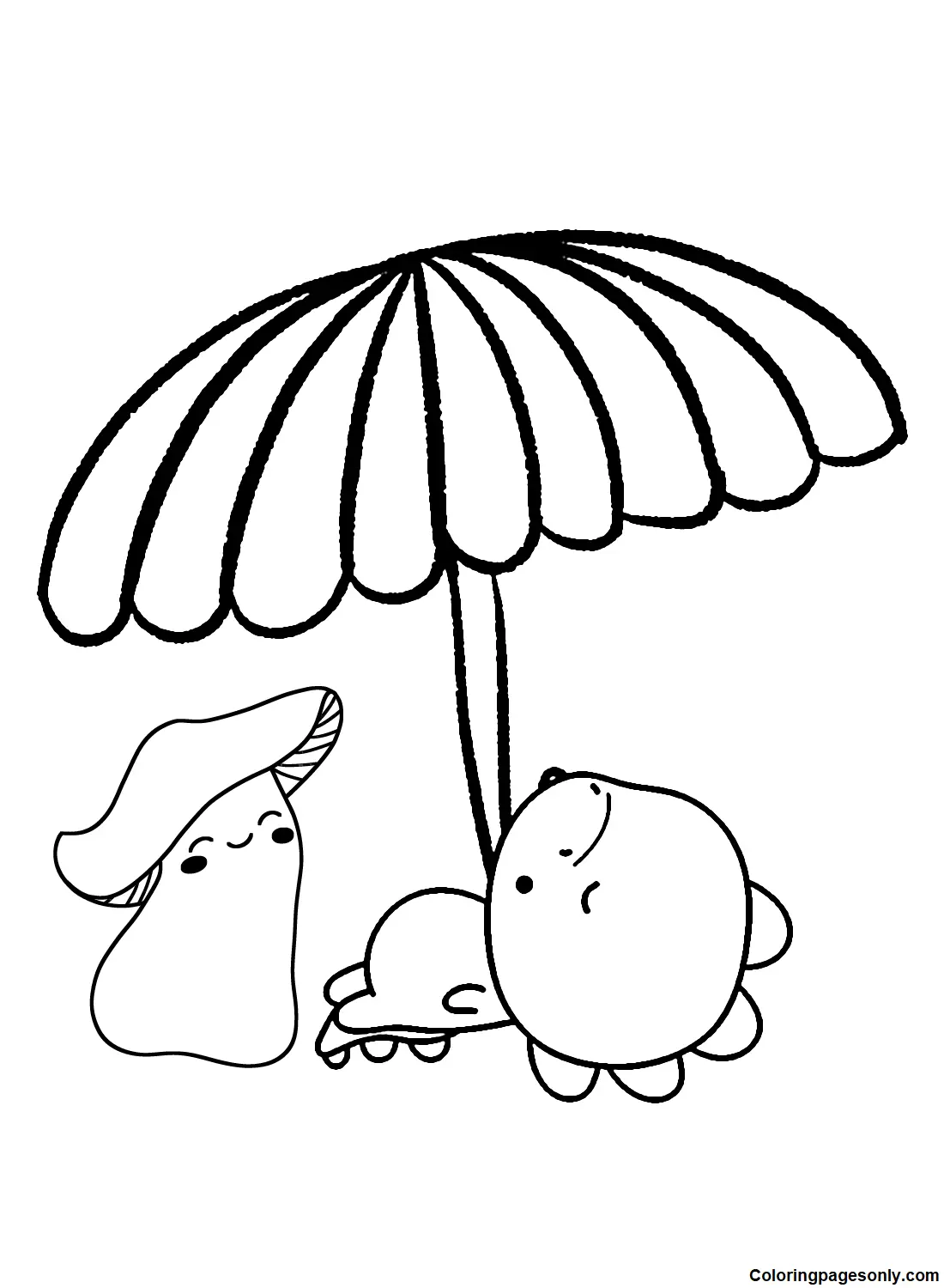 Regenschirm Ausmalbilder