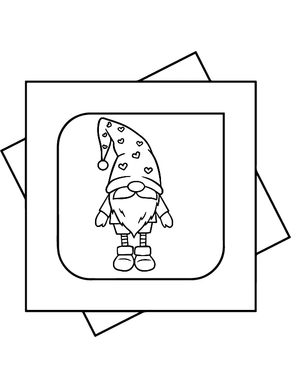 Desenhos de Gnomos Dos Namorados Para Colorir 14