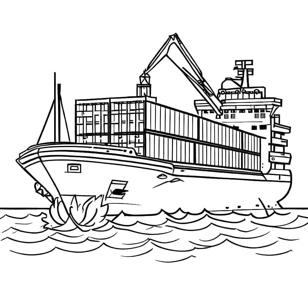 Desenhos de Navios de Guerra Para Colorir 20