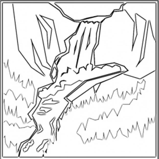 Desenhos de Cachoeiras Para Colorir 51