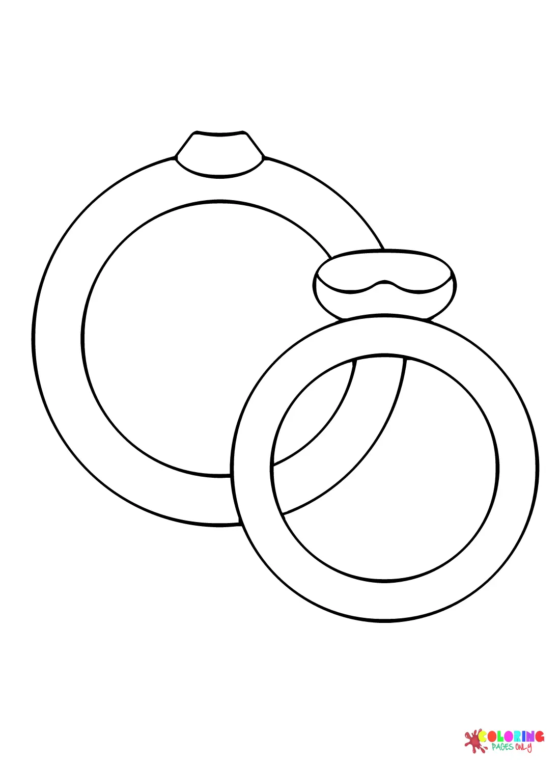 Desenhos de Alianca de Casamento Para Colorir 1