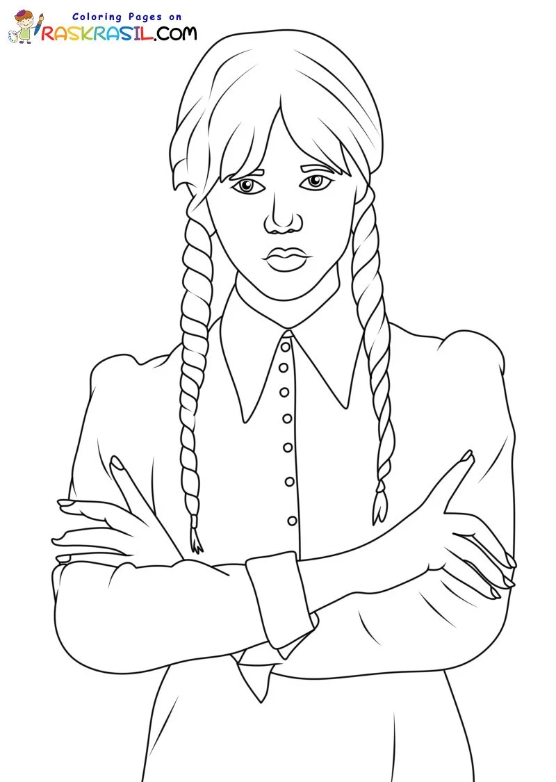 Wednesday Addams Coloring Pages 12