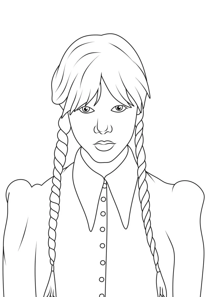 Wednesday Addams Coloring Pages 13