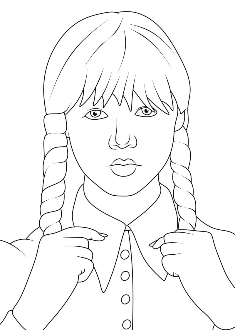 Wednesday Addams Ausmalbilder 16