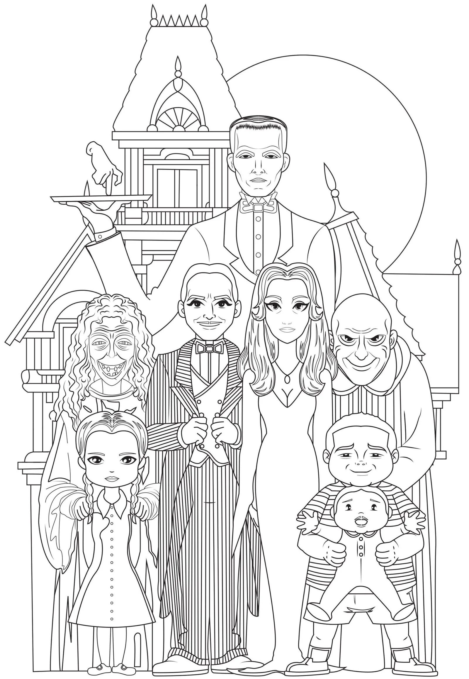 Wednesday Addams Coloring Pages 2