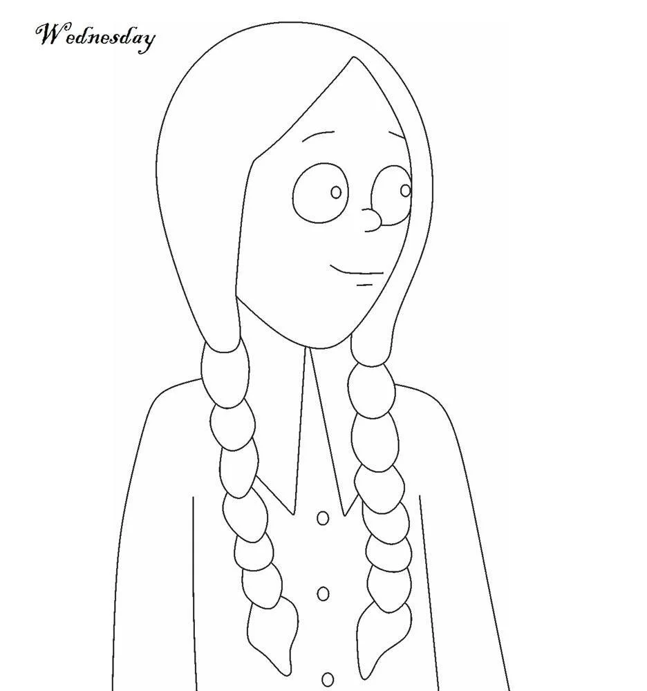 Wednesday Addams Coloring Pages 3