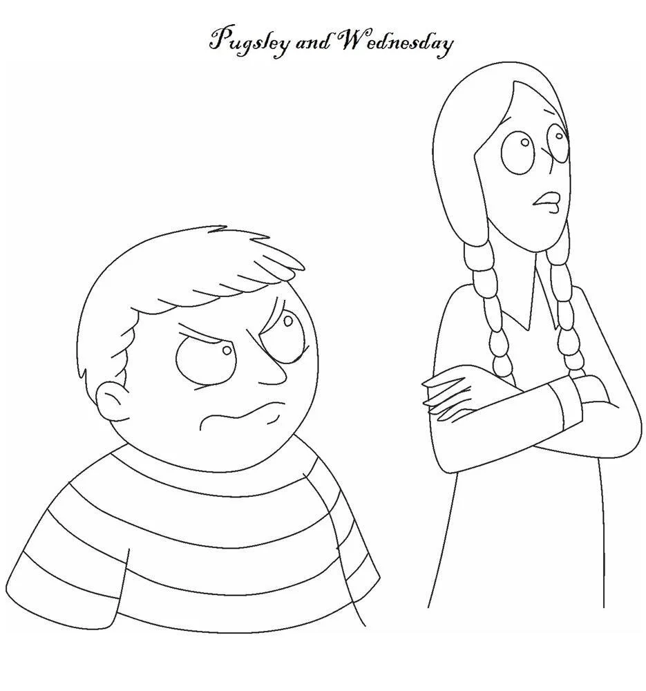Wednesday Addams Coloring Pages 7
