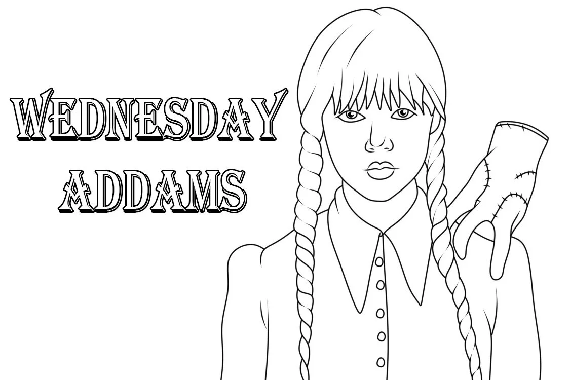 Wednesday Addams Coloring Pages 8
