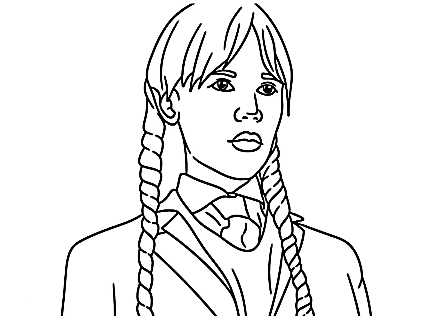 Desenhos de Wednesday Para Colorir 13