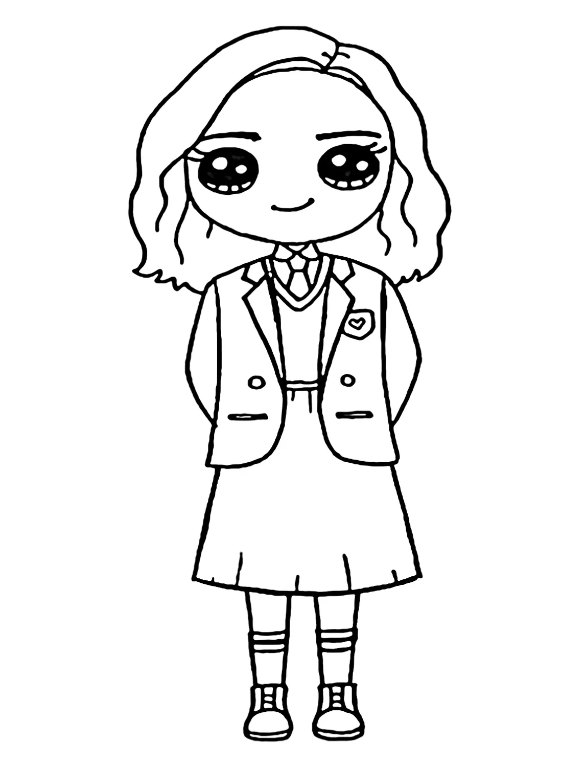 Desenhos de Wednesday Para Colorir 2
