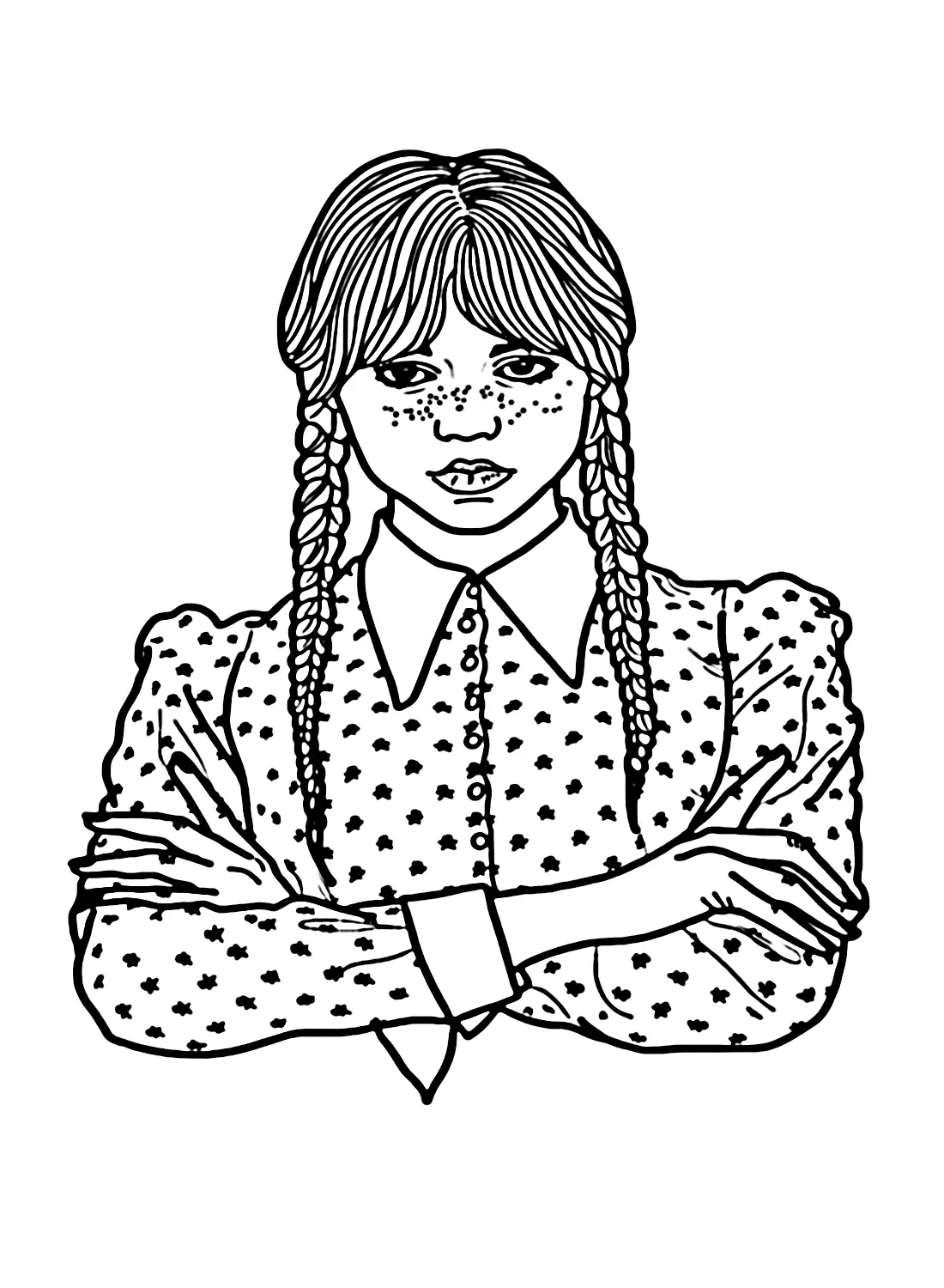 Wednesday Para Colorear 4