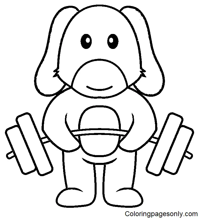 Desenhos de Levantamento de Peso Para Colorir 38