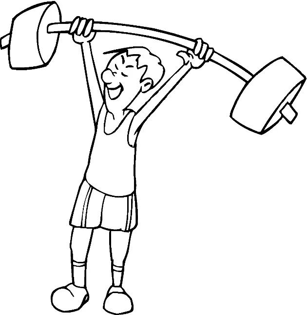 Desenhos de Levantamento de Peso Para Colorir 53
