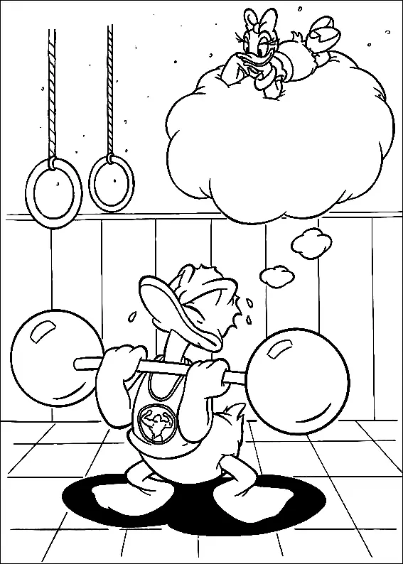 Desenhos de Levantamento de Peso Para Colorir