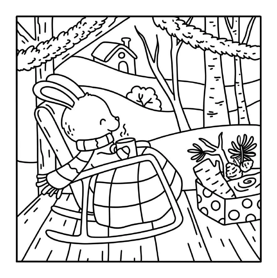 Winter Hygge para Colorir