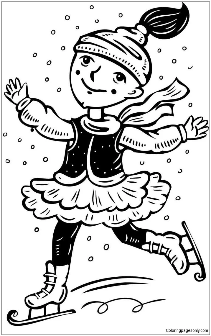 Deporte De Invierno Para Colorear 110