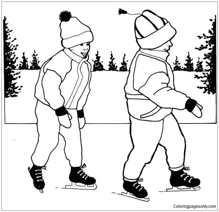 Deporte De Invierno Para Colorear 133