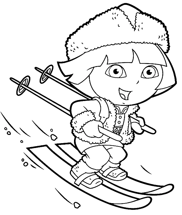 Desenhos de Esporte de Inverno Para Colorir 15