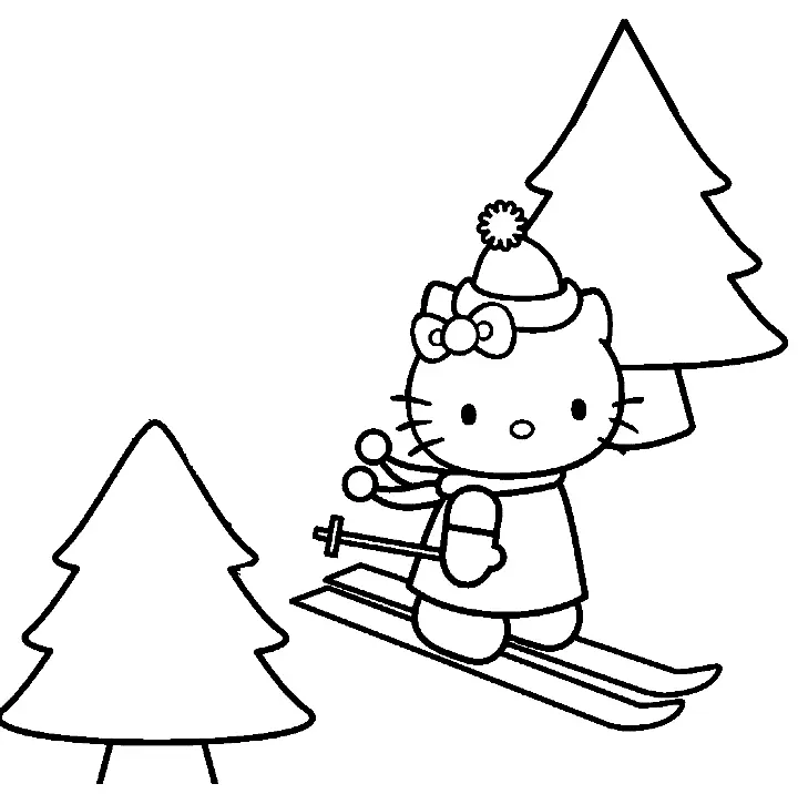 Desenhos de Esporte de Inverno Para Colorir 2