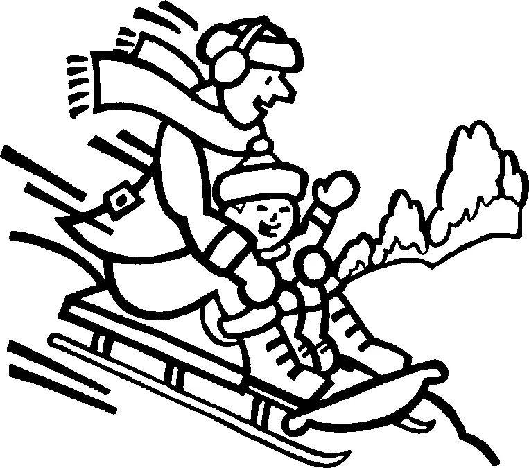 Desenhos de Esporte de Inverno Para Colorir 24