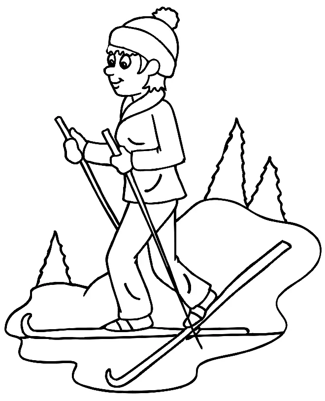 Wintersport Ausmalbilder 25