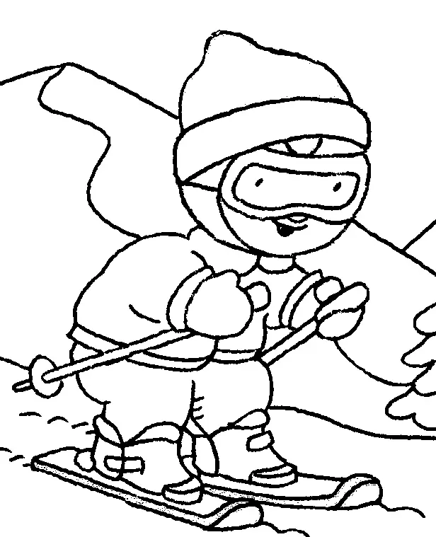 Desenhos de Esporte de Inverno Para Colorir 33