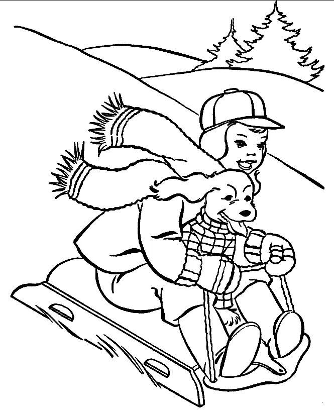 Desenhos de Esporte de Inverno Para Colorir 4
