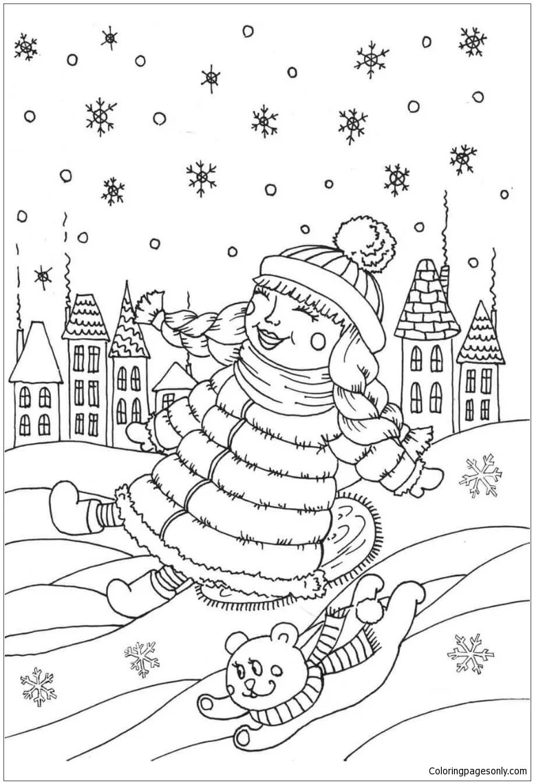 Deporte De Invierno Para Colorear 92