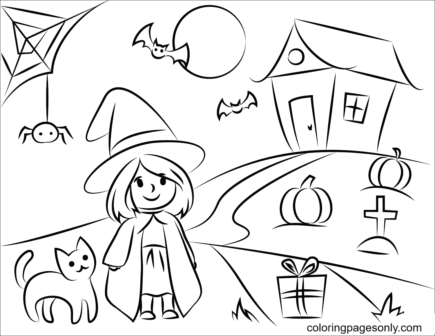 Witch Coloring Pages 14