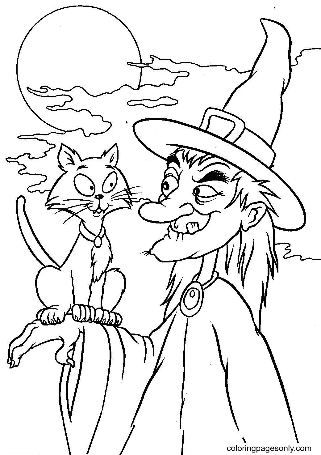 Witch Coloring Pages 5