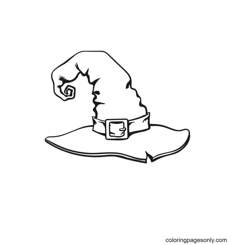 Witch Hat Coloring Pages 10