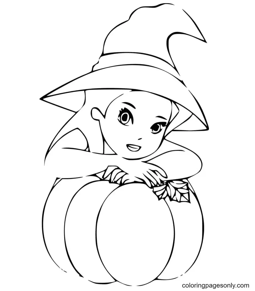 Witch Hat Coloring Pages 11