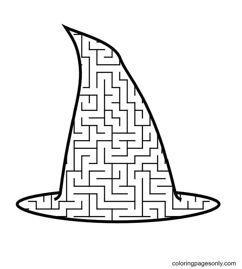 Witch Hat Coloring Pages 21