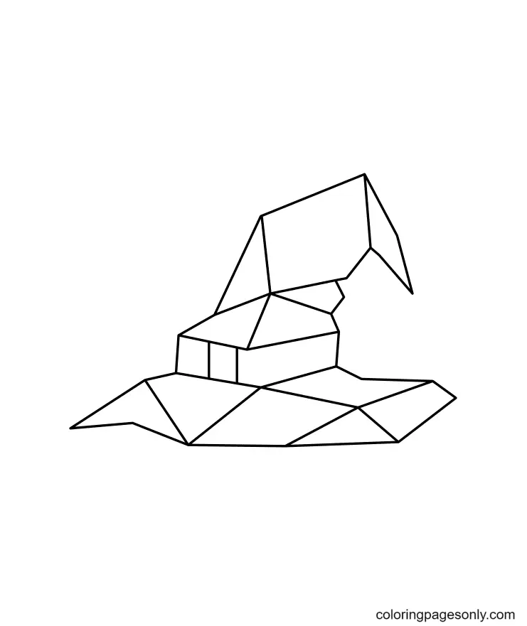 Witch Hat Coloring Pages 44