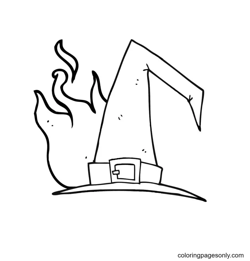 Witch Hat Coloring Pages 45