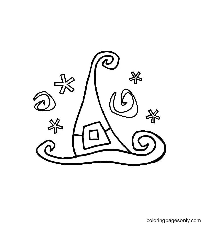Witch Hat Coloring Pages 56