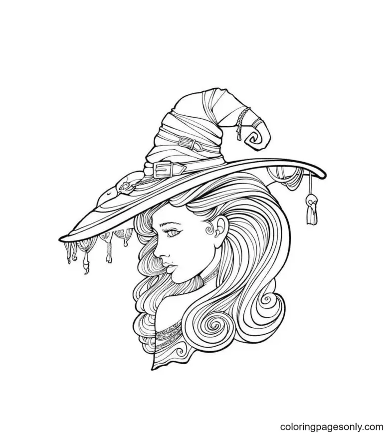 Witch Hat Coloring Pages 61