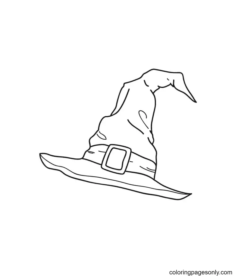Witch Hat Coloring Pages 7