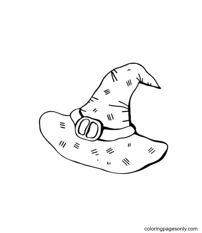 Witch Hat Coloring Pages 9
