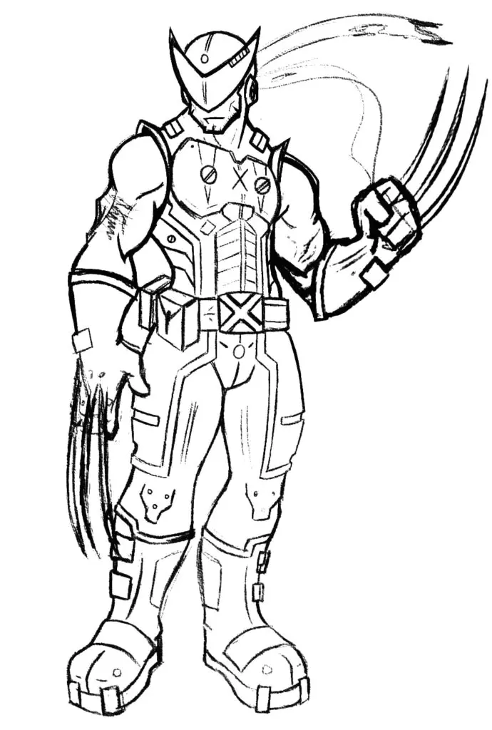 Desenhos de Wolverine Para Colorir 111