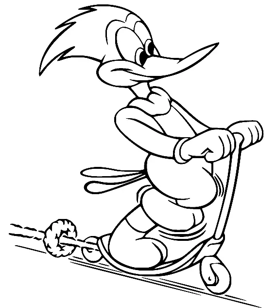 Desenhos de Pica-Pau Para Colorir 109